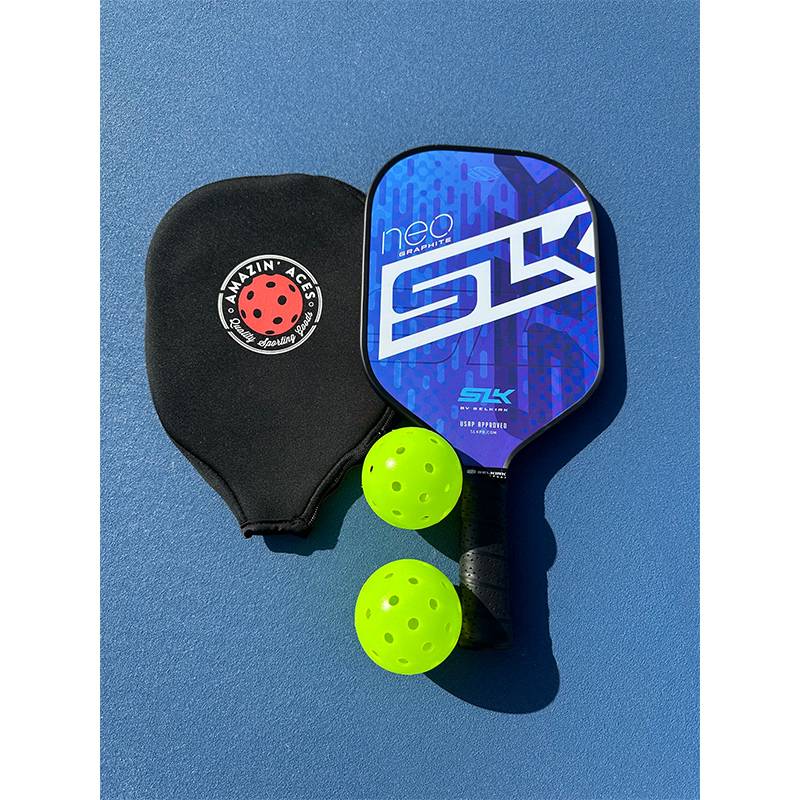 SLK blue racket+ball set+2 balls